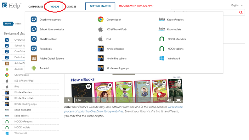 OverDrive Video Help
