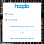 hoopla app login screen